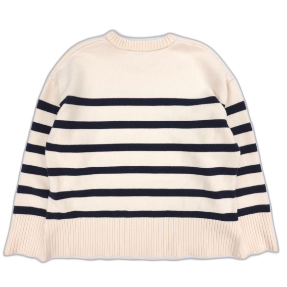 ZARA Oversized Crewneck Striped Sweater 90s Y2k Clean Girl French Girl Preppy - Picture 6 of 7